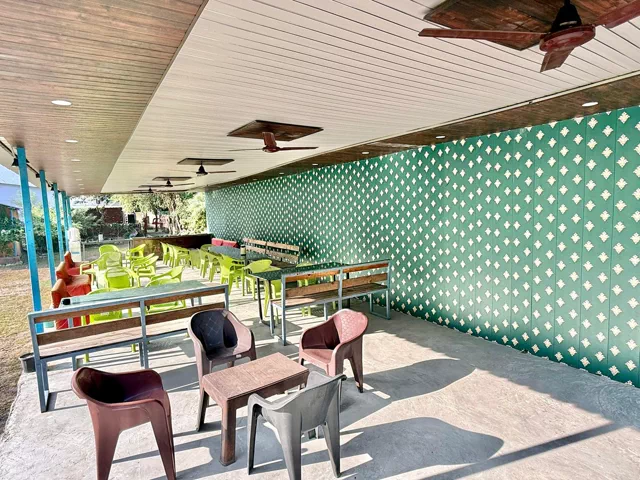 Outdoor dining area